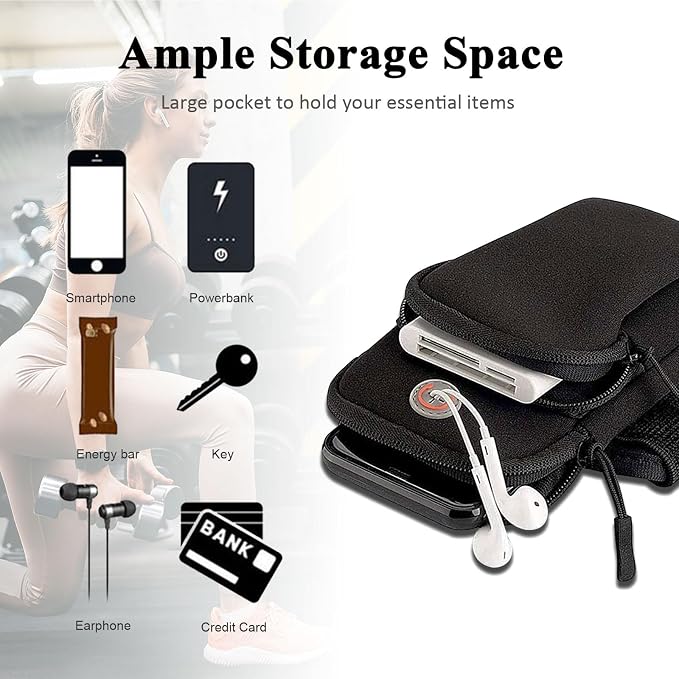 Phone Holder for Running Armband,2Pack Cell Phone Purse Small Crossbody Bags for Women Men Kids,iPhone 11 12 13 14 15 16 17 Pro Max Xs Xr X 8 Plus Mini Galaxy Ultra S26 Note Pouch Arm Bands