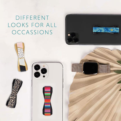 LOVEHANDLE Universal Phone Grip for Smartphones & Mini Tablets - Phone Holder for Hand - Wireless Charging Compatible - Made in The USA - Serape
