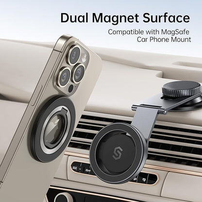 SYNCWIRE Magnetic Phone Ring Holder for MagSafe [2 Pack] - Magnet Cell Phone Grip Stand Finger Ring Kickstand Two-Sided Magnetic Compatible with iPhone 17 Pro Max 16 15 14 13 12 MagSafe Accessories
