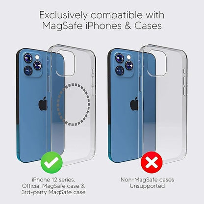 Phone Holder, Magnetic Flexible Long Arm Phone Mount for Desk Bed Bedside Table, Overhead Cell Phone Clip Bracket Clamp Stand for iOS 15 15 Pro 15 Plus