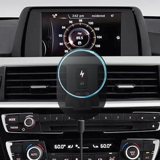 for MagSafe BMW 2/3/4 Series Mount Charger, Exclusive fits for BMW 2 Series 2014-2021, 3 Series 2014-2019 and 4 Series 2014-2020, for iPhone 17-12 Intelligent Heat Dissipation Fast Charging 15W