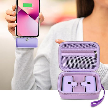 Portable Charger Power Bank Case for 2PCS Swyop /for Feob /for Charmast /for JEJILL /for LanLuk /for VEGER /for iWALK /for Taegila /for Kuulaa and More Small Charging Battery Pack - Bag Only (Purple)