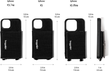 Baggallini On The Go iPhone Card Case Crossbody - Lightweight iPhone Case Designed for iPhone 13, iPhone 14, iPhone 15 and iPhone 15 Pro