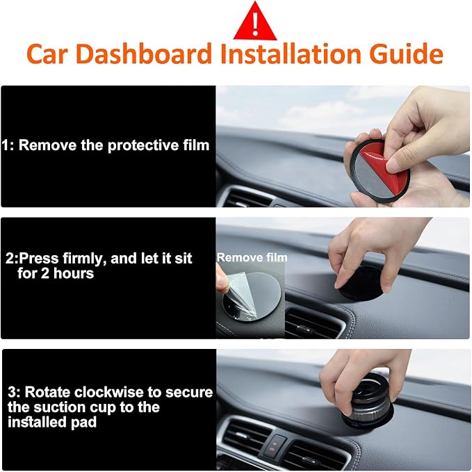 Kairiyard Phone Holders for Your Car, [80+LBS Strongest Suction & 2800gf Magnetic] 360° Adjustable Foldable Vacuum Magnetic Suction Car Cell Phone Holder Mount Compatible for MagSafe iPhone Car