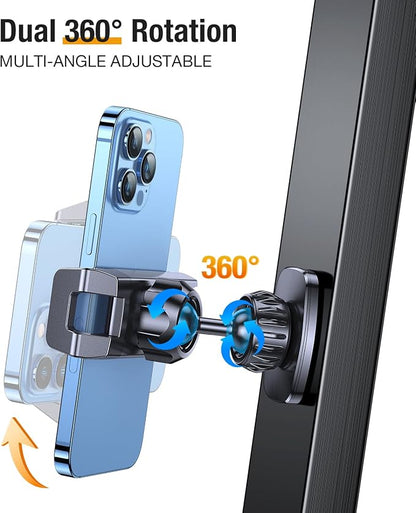 Coolpow Magnetic Phone Holder for Gym【6*N55 Strong Magnets】 Magnetic Phone Mount Attach to Metal Surface, Golf Cart Phone Holder Magnet for Men Women with Smartphones 4.7-7", Gifts for Golfers