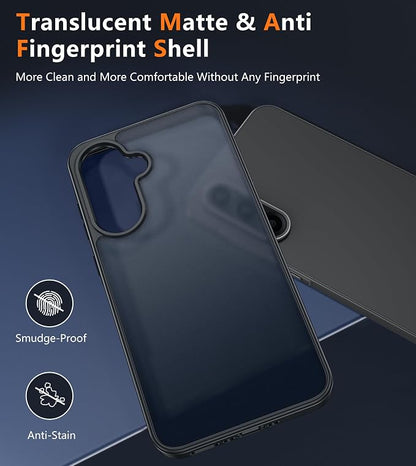 FNTCASE for Samsung Galaxy A36-5G Case: for Galaxy A56 5G Case Frosted Translucent Matte Shockproof Slim Protective Case - Military Grade Drop Proof Anti-Fingerprint Hard Back Phone Cover - 6.7 inch