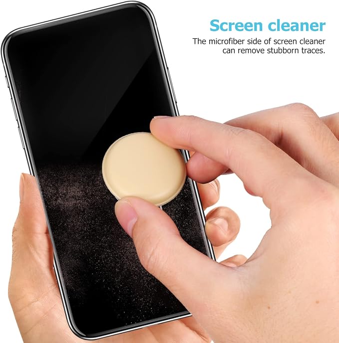 NUOBESTY 18Pcs Macaron Mobile Phone Screen Cleaning Screen Cleaner Tools Screen Wipe Pendant Screen Cleaning Ball for Phones Laptop Tablet Screens