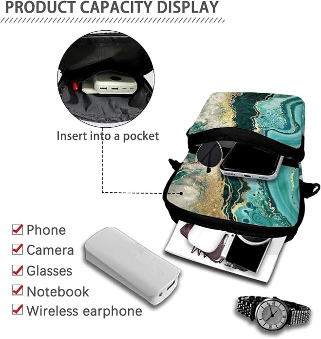 Men's Crossbody Bag, Small Cell Phone Wallet, Women's Shoulder Handbag, Travel Gym Bag