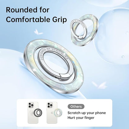 Syncwire Magnetic Phone Grip for MagSafe, Sparkle Ring Holder, Rotatable Kickstand Bling Ring Stand Removable MagSafe Accessories for iPhone 17 Pro Max 16 15 14 13, Android, Samsung etc.
