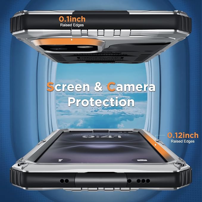 Beasyjoy for iPhone 16 Plus Case Waterproof, Metal Heavy Duty Full Body Protective Case with Built-in Screen Protector, Military Grade Shockproof Dustproof Cover for iPhone 16 Plus 6.7", Silver