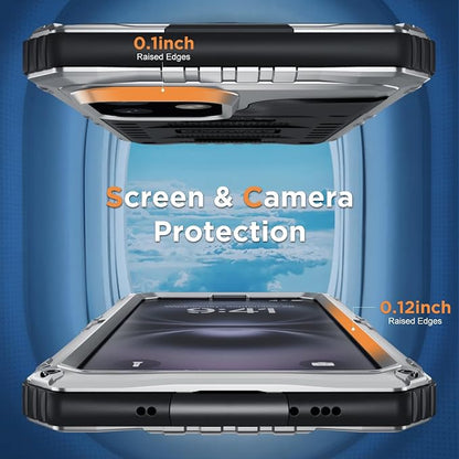 Beasyjoy for iPhone 16 Plus Case Waterproof, Metal Heavy Duty Full Body Protective Case with Built-in Screen Protector, Military Grade Shockproof Dustproof Cover for iPhone 16 Plus 6.7", Silver