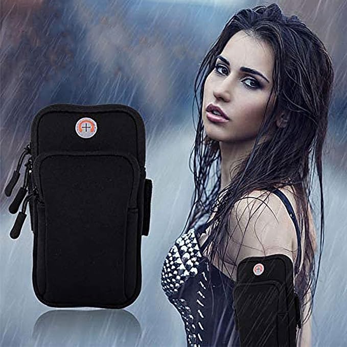 Phone Holder for Running Armband iPhone 17 16 16e 15 14 13 12 11 Pro Max Xs Xr X Plus Air Mini Pouch,Samsung Galaxy S26 S25 S24 S23 S22 Ultra Note,Black Cell Phone Arm Bands Sleeve Sports Gym