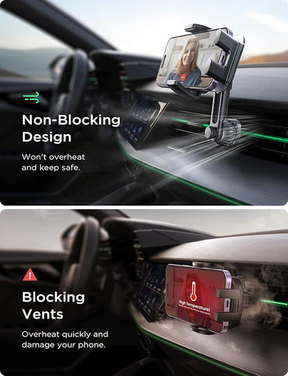 LISEN for MagSafe Car Mount Magnetic Phone Holder for Your Car Magnet Air Vent Cell Phone Holder Mount Car Accessories Gift for Men Women fit iPhone 17-12 Dashboard Mount Kits