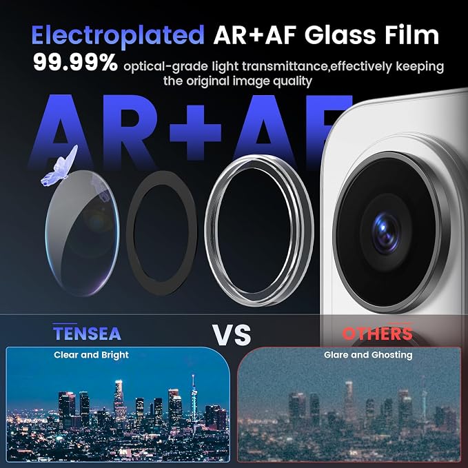 Tensea (3+2PCS Compatible with Samsung Galaxy S26 Ultra Camera Lens Protector, 9H Tempered Glass Camera Cover Screen Protector Metal Individual Ring [Installation Tray][Case Friendly]