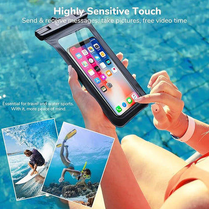 SYNCWIRE Waterproof Phone Pouch [2-Pack] - Universal IPX8 Waterproof Phone Case Dry Bag with Lanyard Compatible with iPhone 15/14/13/12/11 Pro Max SE XS XR X Samsung S23 S22 and More Up to 7 Inches