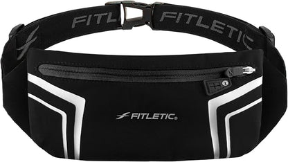 Fitletic Modern Sports Running Belt For Men & Women – Water Resistant Pouch - Fits All Smart Phones- Lightweight, Low Profile Design –Lycra Coated With Inner Card Organizer Pocket