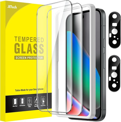 JETech Screen Protector for Google Pixel 10, 2+2 Pack | with Camera Lens Protector, HD Clear Tempered Glass, Anti-Scratch Protection, Easy Installation Tool