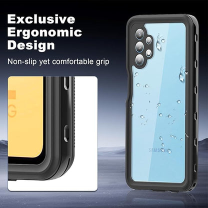 Hualele Galaxy A32 5G Case Waterproof, Built in Lens & Screen Protector Rugged Full Body Heavy Duty Protective Shockproof IP68 Underwater Case for Samsung Galaxy A32 5G Black