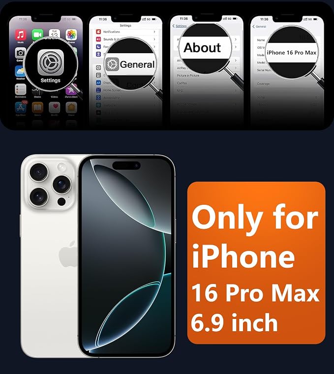 FNTCASE for iPhone 16 Pro-Max Case: Magnetic Matte Translucent Military Grade Drop Protective Phone Case | Shockproof Thin Rugged Durable Protection Bumper Cover