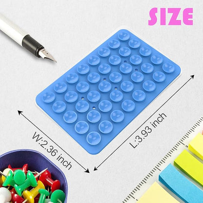 Double Sided Silicone Suction Phone Holder Mount, Silicon Accessory for iPhone and Android, Hands-Free Mirror Shower Phone Holder, TikTok Videos and Selfies (Combo E)