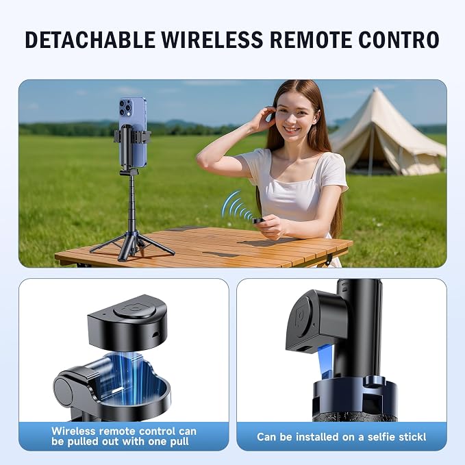 MINI Selfie Stick for Phone,Portable Small Size Travel Compact Phone Selfie Stick with Detachable Bluetooth Remote Shutter for YouTube TikTok Vlogs Live Streaming Photography