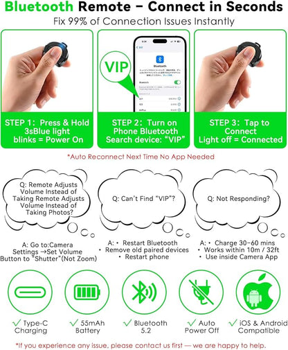 CloudValley Magnetic 4-in-1 Multifunctional Selfie Stick Tripod, Mini Portable Pocket Phone Stand with Detachable Remote, Compatible with MagSafe, for iPhone/Android, Travel Vlog, Live Stream, White