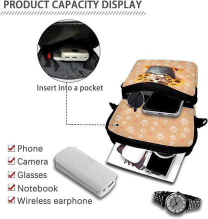 Men's Crossbody Bag, Small Cell Phone Wallet, Women's Shoulder Handbag, Travel Gym Bag
