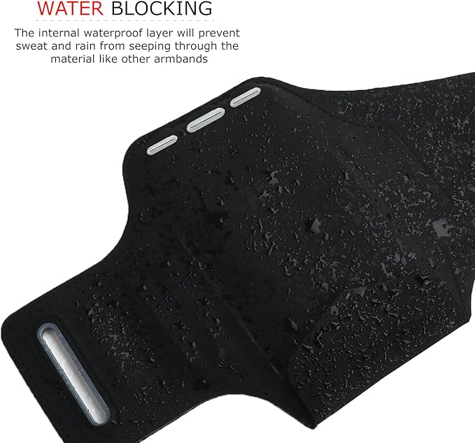 RevereSport Waterproof Armband for iPhone 17/16/15/14/13/12 with Extra Pockets for Keys, Cash and Credit Cards. Running Phone Arm Holder for Sports, Gym Workouts and Exercise