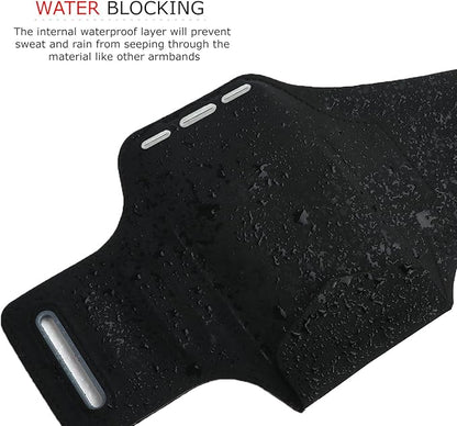 RevereSport Waterproof Armband for iPhone 17/16/15/14/13/12 with Extra Pockets for Keys, Cash and Credit Cards. Running Phone Arm Holder for Sports, Gym Workouts and Exercise