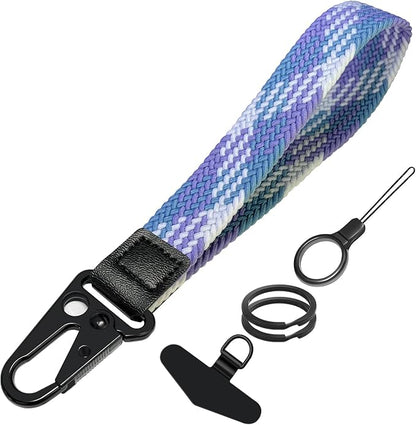 Stretchy Wristlet Keychain, Wrist Lanyard Strap Key Chain Holder to Hold Keys Wallet Phone ID Badge for Men Women