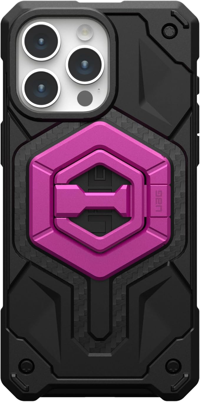 URBAN ARMOR GEAR UAG Magnetic Phone Ring Stand Compatible with MagSafe Magnet, Removable Metal Finger Ring Grip & 360 Rotation Adjustable Kickstand for iPhone 17, Galaxy S26, Orchid Pink