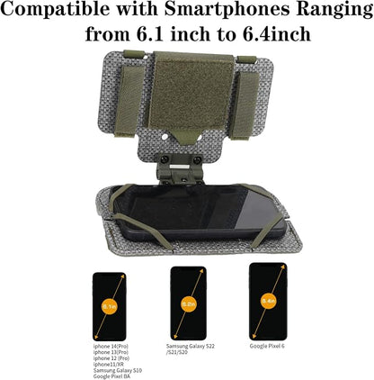 Tactical Phone Holder,Plate Carrier Phone Mount Not Block the Phone Camera Molle Phone Holder for Hunting,Duty,Hiking