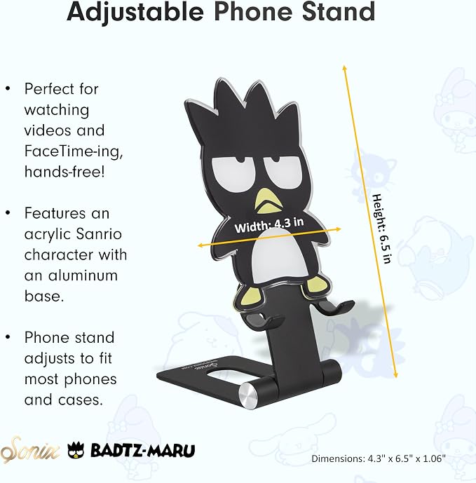 Sonix x Sanrio Character Phone Stand | Adjustable Cell Phone Holder, Desk Stand, Dock | Badtz Maru