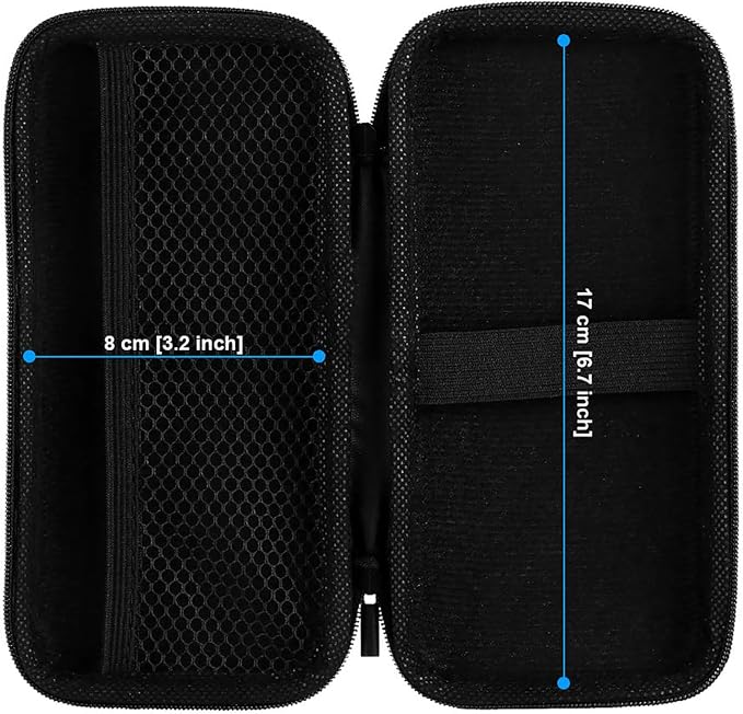 iMangoo Travel Essential Electronics Organizer Pouch Charger Case, Shockproof Dual Zipper Power Bank Cables Tech Accessories Purse, Men & Women Travel Must Have Storage Bag, 6.5x3.2x1 inch Red
