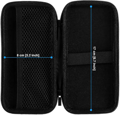 iMangoo Travel Essential Electronics Organizer Pouch Charger Case, Shockproof Dual Zipper Power Bank Cables Tech Accessories Purse, Men & Women Travel Must Have Storage Bag, 6.5x3.2x1 inch Red