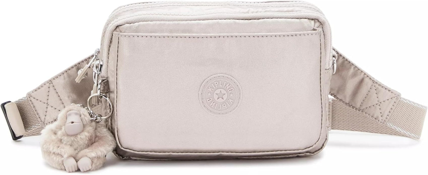Kipling Women’s Abanu Multi Crossbody Bag, Lightweight, Adjustable Nylon Waist Pack with Multi-Compartment Zip Pockets