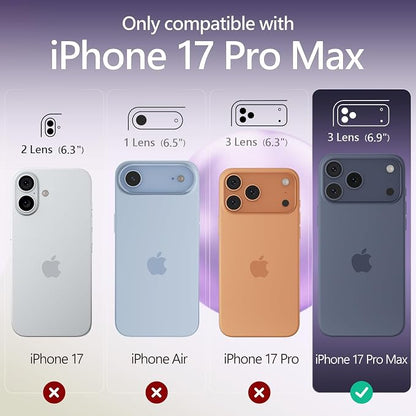 FireNova Magnetic for iPhone 17 Pro Max Case, Compatible with MagSafe, [Integrated Silicone Camera Control Button] [Camera Protection] Anti-Scratch Microfiber Lining Phone Case, 6.9", Clove Purple