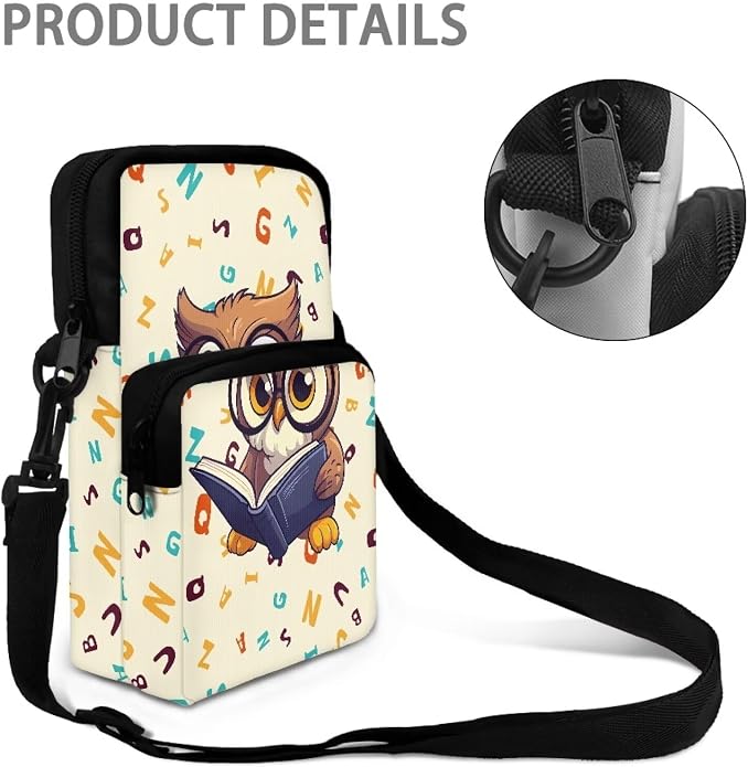Men's Crossbody Bag, Small Cell Phone Wallet, Women's Shoulder Handbag, Travel Gym Bag