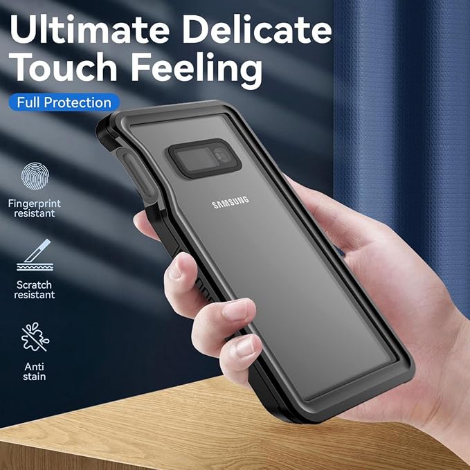 Hualele Waterproof Galaxy S10e Case, Built in Lens & Screen Protector Rugged Full Body Heavy Duty Protective Shockproof IP68 Underwater Cover for Samsung Galaxy S10e Black