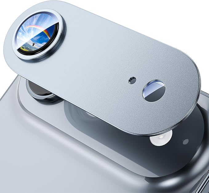 Camera Lens Protector for iPhone Air 6.5"（2025）-Single Piece,Ultra Thin Aluminum Alloy Frame,9H Dual-Strength Glass with 99% AR Light Transmittance,Case Friendly, Light Blue
