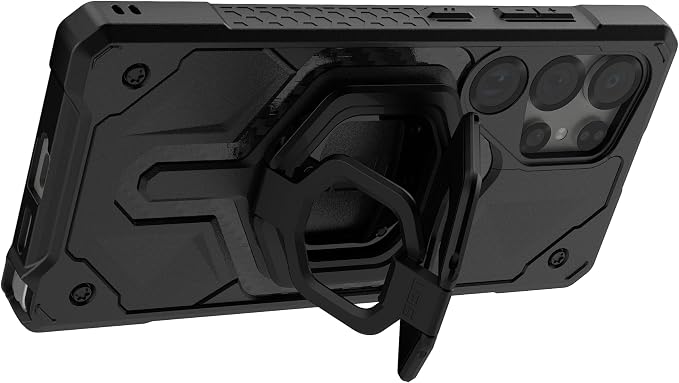 URBAN ARMOR GEAR UAG Magnetic Ring Stand Monarch Mag2 w/Built-in Bottle Opener - Ultra-Strong Double Magnet MagSafe Compatible Metal Phone Ring Grip 360 Rotation Multi-Functional Kickstand, Black