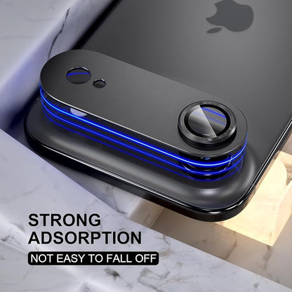 Choiche Compatible for iPhone 17 Air Camera Lens Protector, Strong Adsorption Camera Cover with 9H Tempered Glass Lens Screen Protector Metal Ring Decoration Accessories 6.5-inch (Black)
