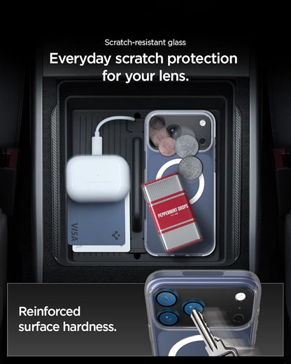 Spigen Camera Lens Screen Protector [GlasTR EZ Fit Optik Pro XL] Designed for iPhone 17 Pro Max [Case Friendly] - Black [1 Pack]