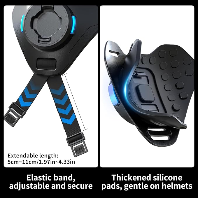 Magnetic Motorcycle Helmet Chin Strap Mount with Phone Holder, Elastic Strap Helmet Chin Mount for iPhone 17 16 15 14 13 Pro Max and More Smartphones
