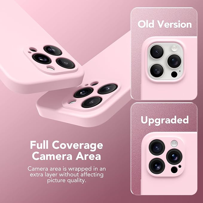 Magnetic for iPhone 12 Pro Max Case, Compatible with MagSafe, [Full Camera Protection][Screen Protector] Silicone Shockproof Protective Phone Case for iPhone 12 Pro Max 6.7", Chalk Pink