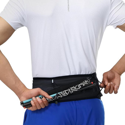 Haimont Running Belt Waist Pack, Fanny Pack with Quick Access Pocket, Lightweight & Non-slip Waist Belt for Men and Women, Trail Run Race, Dark Grey, L
