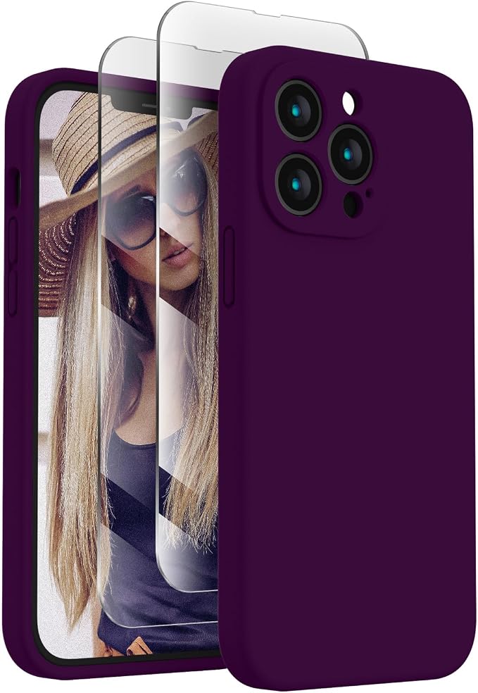 FireNova Designed for iPhone 13 Pro Max Case, Silicone [Camera Protection] Phone Case, Soft Anti-Scratch Microfiber Lining Inside, 6.7 inch, Wine Red