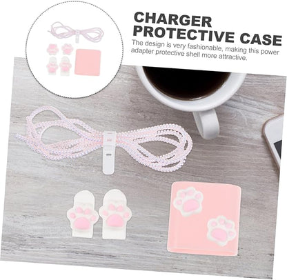 Tofficu 1Set Power Adapter Case for TPU Charger Holder with Protective Cover Lightweight and Durable Design Easy Storage for USB Charger Cute and Comfortable Protection