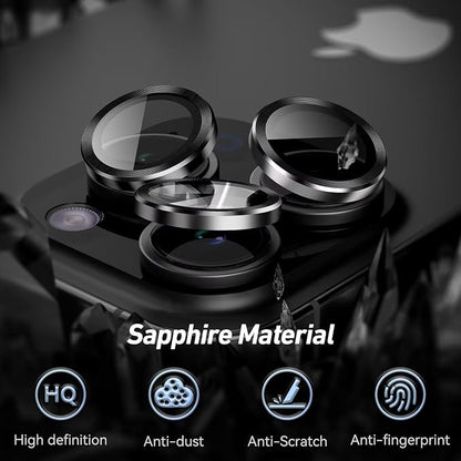 Jeluse 3X2 Pack Camera Lens Protector for iPhone 16 Pro Max/iPhone 16 Pro/iPhone 15 Pro Max/iPhone 15 Pro/iPhone 14 Pro Max/iPhone 14 Pro, 9H Tempered Glass Screen Protector Cover [Alignment Kit]