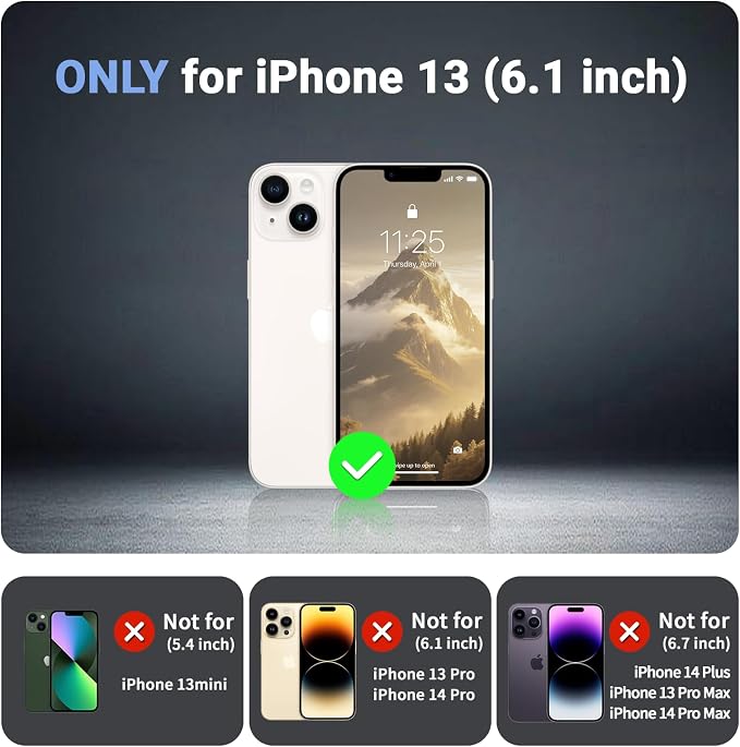 jaroco Magnetic for iPhone 13 Case, [Compatible with MagSafe][Military Grade Drop Protection][Heavy Duty Protection][Non-Slip][Shockproof] 2-Layer Durable Bumper Phone Case 6.1''-Antique White
